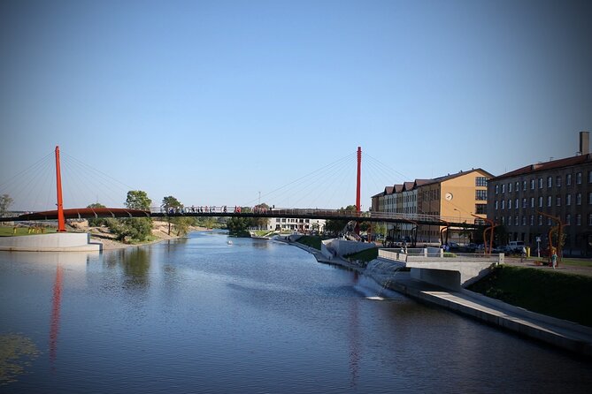 From Riga: Hill of Crosses & Jelgava Highlights - Riverside promenade and Mitava Bridge: the break your legs need