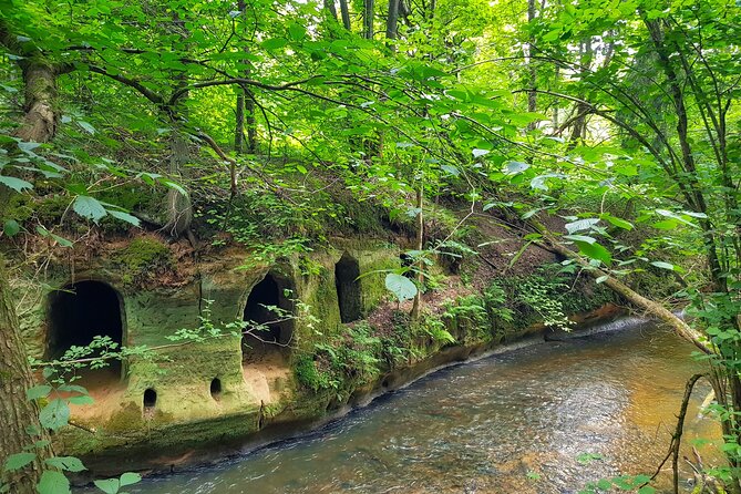 Full Day Gauja National Park Ultimate Hiking & Sightseeing Trip - Līgatne: caves in the sandstone, plus a town-sized pause