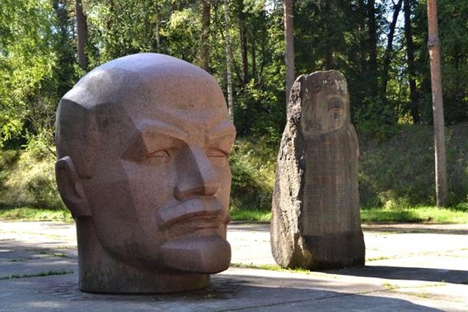 Full-Day Private Trip to Nuclear Missile Base and Secret Soviet Bunker - Zeltiņi Parish Soviet missile base: rocket silos, hangars, and a huge Lenin head